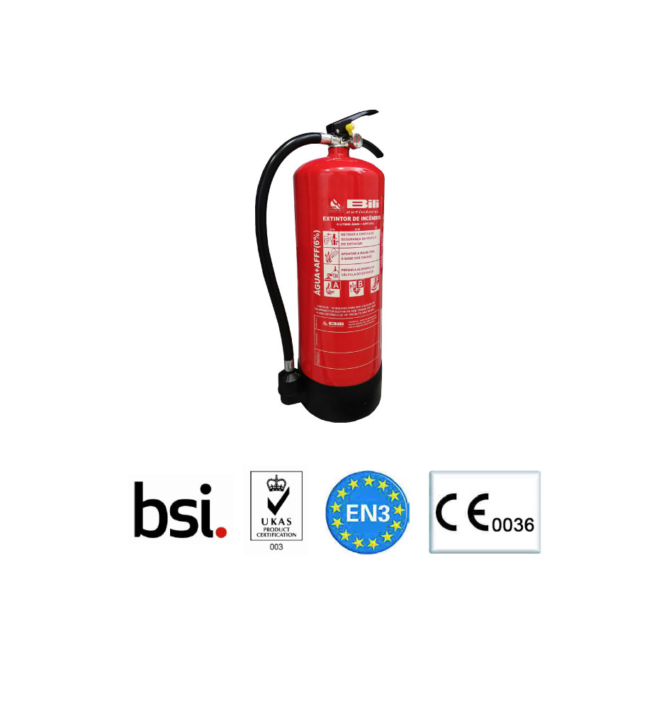 Extintor de espuma AFFF 6L